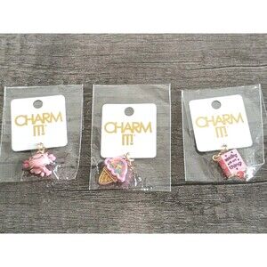 Charm It Ice Cream Cone Axolotl Book Reading Is My Thing Lot Of 3 Charms